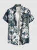 Flowers Leaf Tropical Print Plus Size Matching Hawaii Beach Outfit For Couples -  