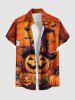 Halloween Pumpkin Bat Spider Web Print Plus Size Matching Outfit For Couples -  