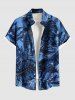Flowers Tropical Leaf Print Plus Size Matching Hawaii Beach Outfit For Couples -  