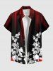 Flower Branch Light Beam Print Plus Size Matching Hawaii Beach Outfit For Couples -  