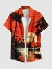 Coconut Tree Sun Bird Boat Seascape Print Plus Size Matching Hawaii Beach Outfit For Couples -  