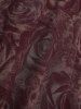 Robe débardeur grande taille à imprimé roses, froncée, œillets et volants, asymétrique - Rouge Vineux 5x | US 30-32