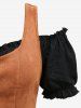 Plus Size Medieval Renaissance Peasant Corset Lace Up Layered Dress Tavern Maid Costume -  
