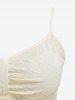 Gothic Plus Size Rose Flower Embossed Textured Lace Up Ruffles Ruched A Line Cami Dress -  