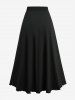 Jupe à œillets à volants grande taille - Noir 1X | US 14-16