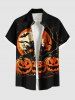 Tenue assortie grande taille pour couple, motif citrouille, lune, chauve-souris, arbre, Halloween - Orange 