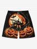 Tenue assortie grande taille pour couple, motif citrouille, lune, chauve-souris, arbre, Halloween - Orange 