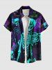 Halloween Skeleton Heart Letters Print Plus Size Matching Outfit For Couples -  