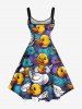 Plus Size Colorful Ducks Print Hawaii Tank Dress -  