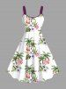 Coconut Tree Flamingo Flowers Leaf Print Plus Size Matching Hawaii Beach Outfit For Couples -  