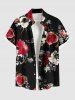 Matching Hawaii Shirt and Romper Plus Size Beach Outfit Flower Leaf Print For Couples -  