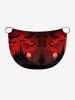 Plus Size Bat Moon Castle Print Halloween Ombre Convertible Beach Cover Up -  