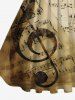 Plus Size Distressed Ombre Music Symbol Print Hawaii Vintage 1950s Swing A Line Dress -  