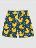 Cute Duck Drop Print Plus Size Matching Hawaii Beach Outfit For Couples -  