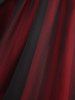 Cold Shoulder Ruched Sheer Mesh Top and Patchwork Ruffles Pockets Flare Pants Plus Size Outfit -  