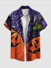 Halloween Pumpkin Leaf Star Spider Web Print Plus Size Matching Outfit For Couples -  