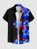 Hibiscus Flowers Paint Splatter Print Plus Size Matching Hawaii Beach Outfit For Couples -  