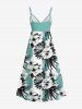 Flowers Tropical Leaf Print Plus Size Matching Hawaii Beach Outfit For Couples -  