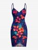 Flowers Tropical Leaf Print Plus Size Matching Hawaii Beach Outfit For Couples -  