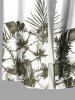 Plus Size Hibiscus Flowers Tropical Leaf Print Buttons Pocket Hawaii Shirt For Men -  