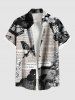 Butterfly Plant Newspaper Print Plus Size Matching Outfit For Couples -  