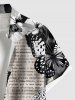Butterfly Plant Newspaper Print Plus Size Matching Outfit For Couples -  