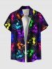 Halloween Colorful Skull Print Plus Size Matching Outfit For Couples -  