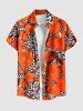 Leopard Hibiscus Flower Leaf Print Plus Size Matching Hawaii Beach Outfit For Couples -  