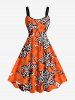 Leopard Hibiscus Flower Leaf Print Plus Size Matching Hawaii Beach Outfit For Couples -  