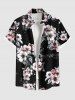 Flower Leaf Print Plus Size Matching Hawaii Beach Outfit For Couples -  