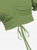 Flowers Tropical Leaf Print Plus Size Matching Hawaii Beach Outfit For Couples -  