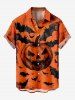 Halloween Pumpkin Bat Print Plus Size Matching Outfit For Couples -  