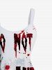 Plus Size Halloween Ghost Hair Hands Blood Splatter Print Tank Dress -  