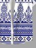 Plus Size Floral Pattern Print Buttons Pocket Shirt For Men -  