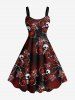 Halloween Skull Butterfly Spider Web Print Plus Size Matching Outfit For Couples -  
