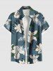 Flower Leaf Spotted Print Plus Size Matching Hawaii Beach Outfit For Couples -  