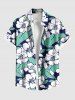 Hibiscus Flower Leaf Tropical Print Plus Size Matching Hawaii Beach Outfit For Couples -  