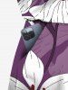 Combinaison hawaïenne grande taille à imprimé floral ombré et cordon de serrage avec poches - Pourpre  3X