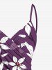 Plus Size Ombre Flower Print Hawaii Convertible Beach Cover Up -  