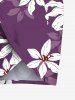 Plus Size Ombre Flower Print Hawaii Convertible Beach Cover Up -  