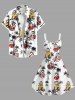 Robe débardeur hawaïenne grande taille à imprimé cocotier et paresseux - Blanc XS