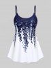 Plus Size Ombre Floral Print Boyleg Tankini Swimsuit (Adjustable Shoulder Strap) -  