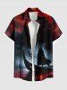 Halloween Wizard Boat Castle Bat Ombre Galaxy Print Plus Size Matching Outfit For Couples -  
