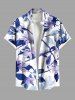 Flowers Leaf Print Plus Size Matching Hawaii Beach Outfit For Couples -  