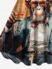 Plus Size Gorilla Boss Ombre Print Hawaii Tank Dress -  