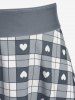 Maillot de bain tankini trois pièces rembourré avec nœud papillon en forme de cœur et bretelles croisées, grandes tailles, pour la Saint-Valentin - Gris Foncé 1X | US 14-16