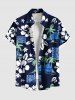 Coconut Tree Hibiscus Flower Ethnic Graphic Print Plus Size Matching Hawaii Beach Outfit For Couples -  