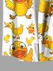 Ducks Print Plus Size Matching Hawaii Beach Outfit For Couples -  
