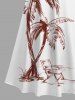 Coconut Tree Chair Print Plus Size Matching Hawaii Beach Outfit For Couples -  