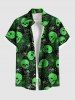 Halloween Skulls Spider Web Star Print Plus Size Matching Outfit For Couples -  
